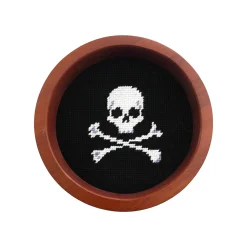 Jolly Roger Wine Bottle Coaster (Black)