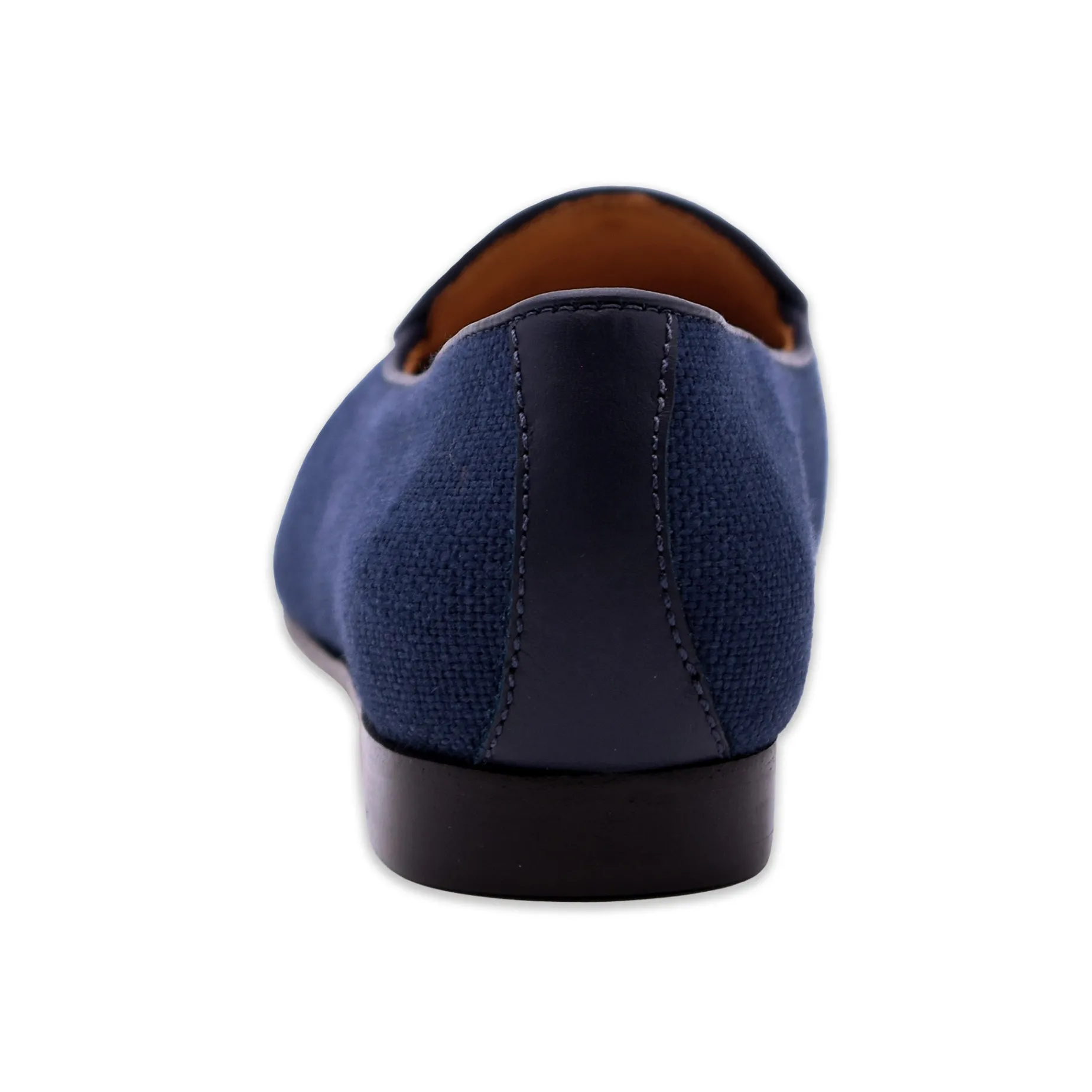 Jolly Roger Women's Linen Belgian Loafers (Navy Linen)