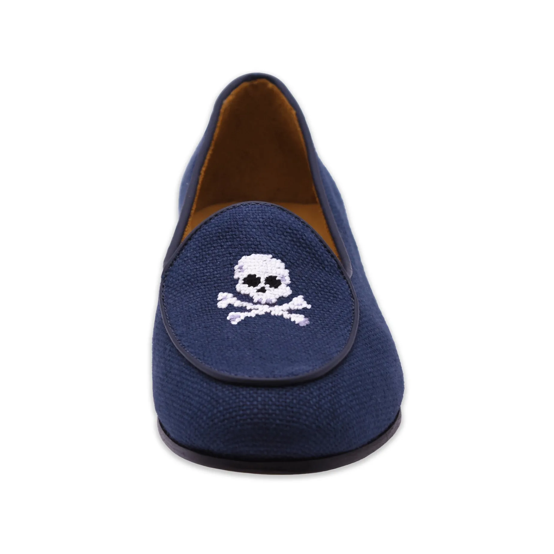 Jolly Roger Women's Linen Belgian Loafers (Navy Linen)