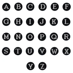 Letter Cufflinks (Black)