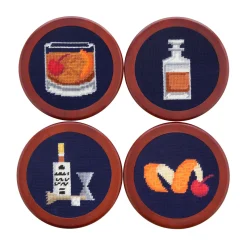 Make An Old Fashioned Coasters (Dark Navy)