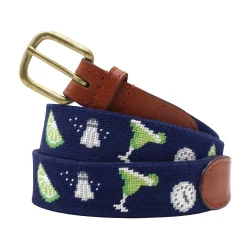 Margaritaville 5 O'Clock Pattern Belt (Dark Navy) (Final Sale)