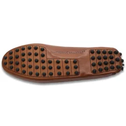 Mississippi Surcingle Driving Shoes (Dark Navy-Red) (Chestnut Leather-Logo)