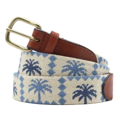 Palms Belt (Light Khaki-Steel Blue)