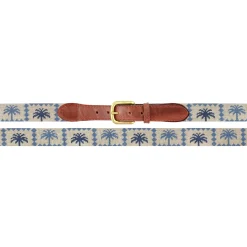 Palms Belt (Light Khaki-Steel Blue)