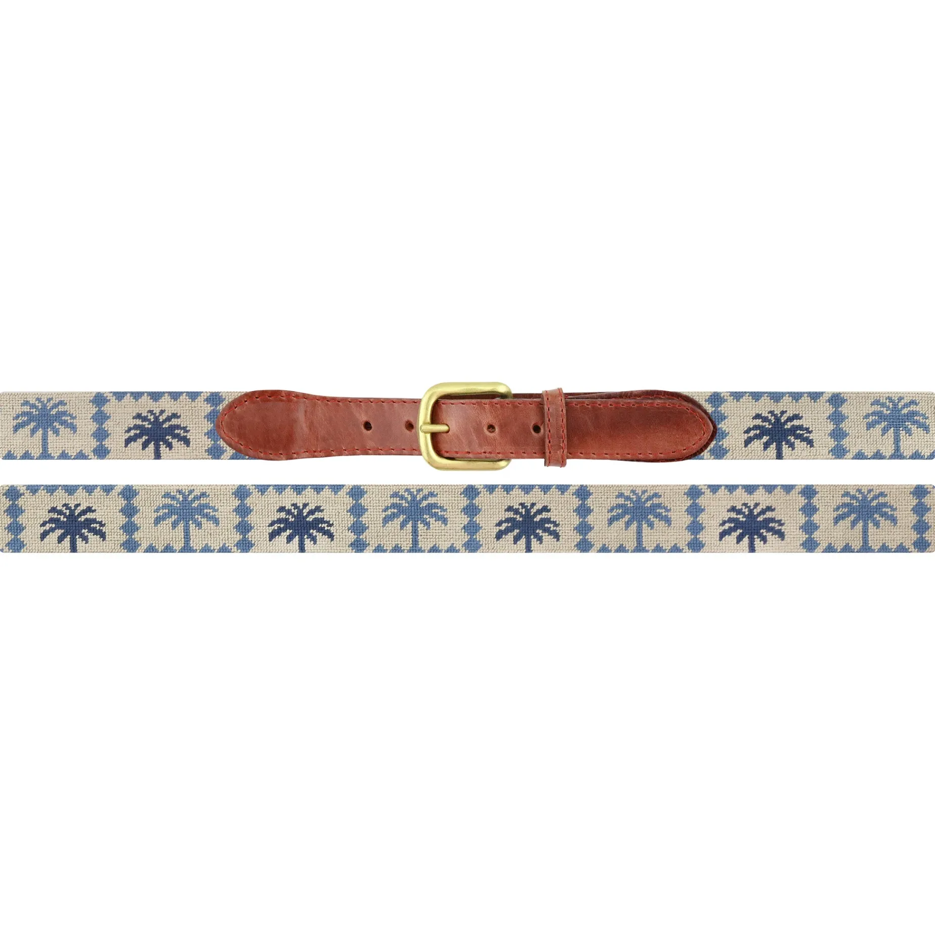 Palms Belt (Light Khaki-Steel Blue)