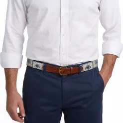 Palms Belt (Light Khaki-Steel Blue)