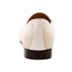 Palm Tree Women's Linen Belgian Loafers (Natural Linen)