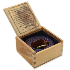 Pebble Beach Logo-Text Centered Belt (Dark Navy)