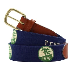 Pebble Beach Logo-Text Centered Belt (Dark Navy)