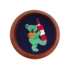 Red Wine Dancing Bear Wine Bottle Coaster (Dark Navy)