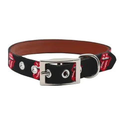 Rolling Stones Dog Collar (Black)
