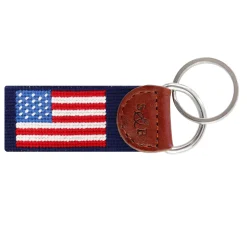 Ryder Cup 1927 Trophy-American Flag Key Fob (Dark Navy)