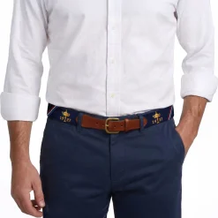 Ryder Cup 1927 Trophy-American Flag Belt (Dark Navy - Triple Stripe)