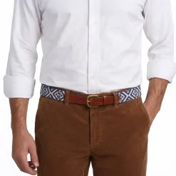 Scarsdale Belt (Classic Navy-Light Khaki)
