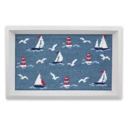 Sea Sailors Valet Tray (Steel Blue) (White Wood)
