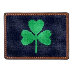 Shamrock Card Wallet (Dark Navy)
