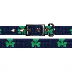 Shamrock Dog Collar (Dark Navy)