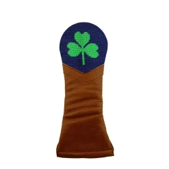 Shamrock Hybrid Headcover (Dark Navy) (Chestnut Leather)