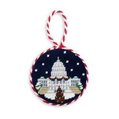 Snowy Capitol Ornament (Dark Navy)
