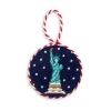 Snowy Statue of Liberty Ornament (Dark Navy)