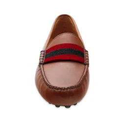 South Carolina Surcingle Driving Shoes (Garnet-Black) (Chestnut Leather-Logo)