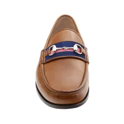 Surcingle Downing Bit Loafers (Classic Navy-Pink) (Saddle Leather)