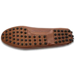 Surcingle Driving Shoes (Dark Navy-Red) (Chestnut Leather)