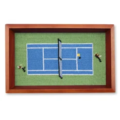 Tennis Overhead Valet Tray (Moss) (Chestnut Wood)