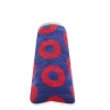The Donut Pattern Putter Headcover (Classic Navy - Red Donuts)