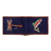 Trout and Fly Wallet (Dark Navy)