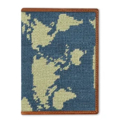 World Map Passport Case (Slate)