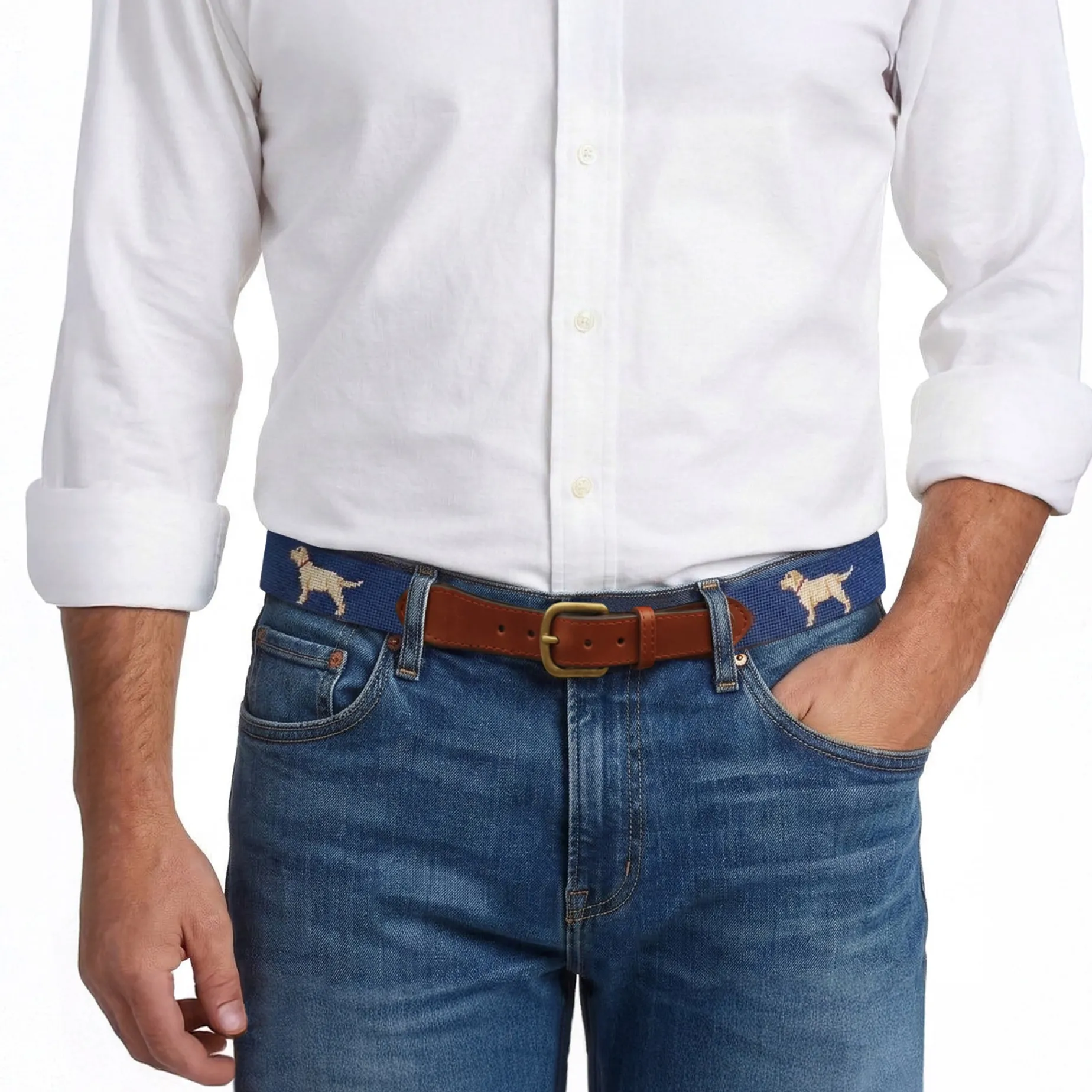 Yellow Lab Belt (Classic Navy)