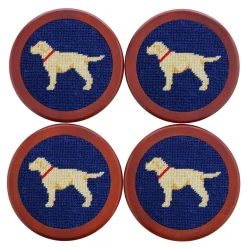 Yellow Lab Coasters (Classic Navy)